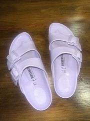 BIRKENSTOCK LAVENDER PURPLE/LILAC SLIDES/WATERPROOF/SIZE 37 US SIZE 7