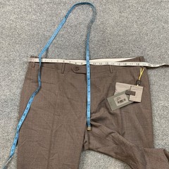 Canali Pants Mens 38 Brown Wool Luxury Dress Trousers Textured Formal Business