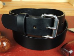 Men’s 1 1/2″_Heavy Duty Leather Gun Holster CCW Work Belt_Amish Handmade_1.5″