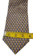 Cocktail Collection Men’s Gold And Blue Imported Silk Neck Tie Made in the USA