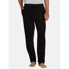 George Men’s Black Soft Fleece Polyester Lounge Sleepwear Pajama Pants: M-XL