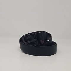 Guess Belt Mens Medium 34-36 Black Synthetic Leather Black Buckle BQCD
