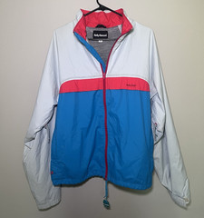 Helly Hansen Men’s M Colorblock Full Zip Windbreaker Jacket White Blue Red