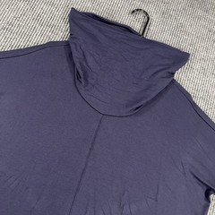 Lou & Grey Cowl Neck Pullover Shirt Womens Medium Relaxed Fit Short Sleeve Top