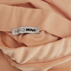 Fashion Nova Peach Straight Leg Pants Polyester Spandex Women Hand Wash Only XS