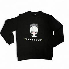 Black crewneck K pop sweatshirt with a unique design #streetwear