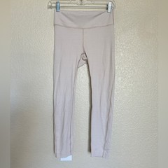 Outdoor Voices Women’s Sz S Warm Up Leggings Oatmeal Cream Blush Cropped
