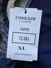 Comexim Clara Plunge Bra Set 30GG/XL Navy Blue Floral Lace Underwired