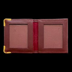 Must de Cartier Bordeaux Leather Wallet-Style Bifold Photo Holder – New In Box