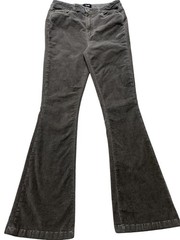 Paige High Rise Bell Canyon Jeans Womens 32 Granite Grey Flare Corduroy 32×30.5