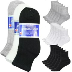 12 Pairs Men diabetic Ankle Socks Health Circulatory Cotton Size9-11 10-13 13-15