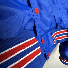 Vintage Howe Nylon Letter Jacket Size XL Football Player Patch Red White Blue