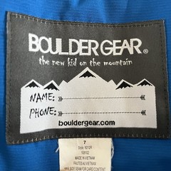 Boulder Gear Boys Size 7 Ski Jacket Blue Charcoal Black Neon Grow System 9212R