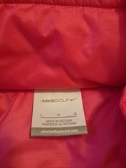 Nike Golf Hot Pink Zip up Puffer Jacket Hooded Size L EUC Returns Accepted