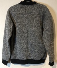 Howe Men’s Front Zip Bomber Jacket Black & Grey Men’s Size Large