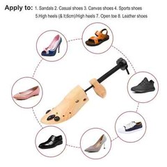 2025 One Pair 2-way Wooden Adjustable Shoe Stretcher for Men Women Size 9-13