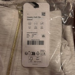 VARLEY Size M Hawley Half Zip Sweatshirt Ivory Marl NWT (UNOPENED)
