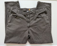 Carhartt Men’s Relaxed Fit Rigged Flex Gray Canvas Work Pants Stretch 42W
