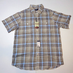 New NWT Daniel Cremieux 100% Linen Button Up Short Sleeve Sport Shirt M Medium