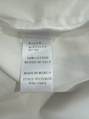 Frank & Eileen Italian Victoria Tuxedo Shirt Womens White SuperLuxe Sz XS
