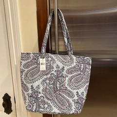 Vera Bradley Grand Tote Soft Sky Paisley NEW with tag