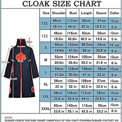 Akatsuki Uchiha Itachi Cloak for Kids Adult Long Black Robe Capes Halloween Carn
