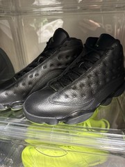 Jordan Air Jordan 13 Men’s Black/Green Leather Mid Top Lace-Up Sneakers