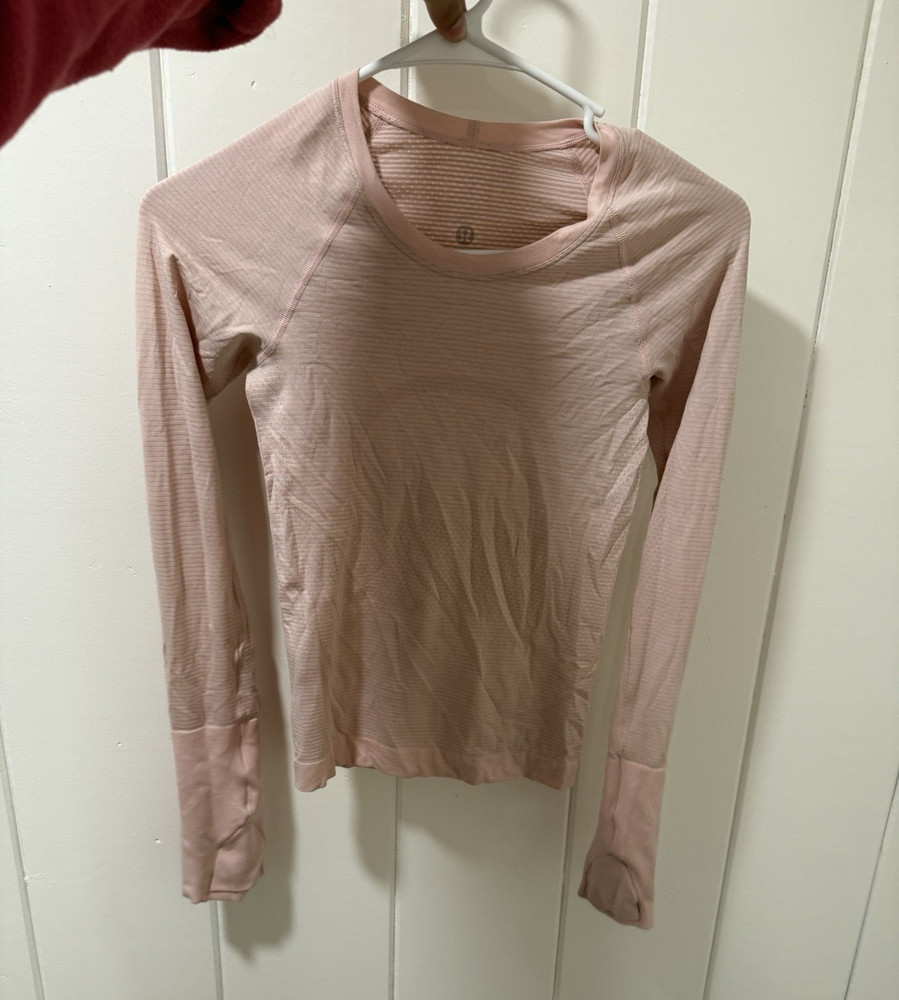 Lululemon low sleeve light, pink swiftly, tech size 0