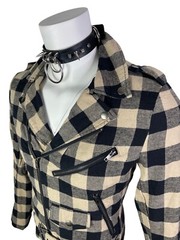 TRIPP FLANNEL GRUNGE ROCKABILLY MOTORCYCLE EMO ROCK MOTO BIKER PUNK COAT JACKET
