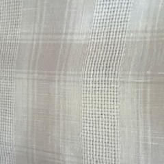 100% linen Bruno Men’s M Linen Short Sleeve Beige/White Plaid Button-Up Shirt
