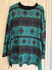 Vtg Lady Carol Aztec Western Knit Sweater Art To Wear Usa 80s 90s Size 3X