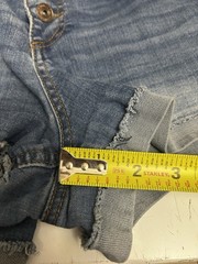 Vanilla Star Juniors Blue Denim Shorts Size 15 Button Fly Pockets 2″ Inseam