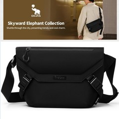 OIWAS Black Messenger Bag Men Crossbody Bag Shoulder Bag 10″ Ipad School Stachel