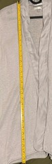Ghost London Cardigan Size L Grey Linen Blend Open Front Drape Longline Knit