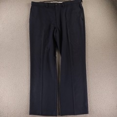 Haggar Pants Mens 42×32 Blue Polyester Hopsack Cool 18 Pro Classic Fit
