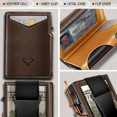 Slim Front Pocket Wallet with Money Clip & Card Holder – Gift Boxed, Pop-up Acce