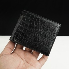 Luxury Crocodile Ostrich Leather Bifold Wallet For Men Real Exotic Skin NEW