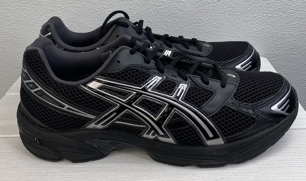 Asics Gel-1130 Men’s Size 11 Black/Pure Silver Mesh Everyday Running Sneakers