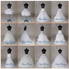 12 Styles White A Line/Hoop/Hoopless/Short Crinoline Petticoat/Slips/Underskirt