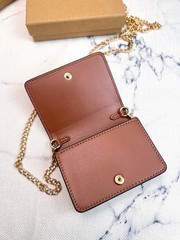 NWT Coach Mini Wallet On A Chain Signature Canvas With Charms C6650 With Box