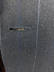 vtg Ermenegildo Zegna 38S 33×29.5 Chalk Stripe Pant Suit Wool Cashmere Flannel