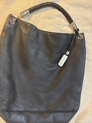 Michael Kors Raven Large Black Leather Shoulder Bag