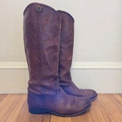 Frye Melissa Button Women’s 15.5″ Leather Tall Boots Cognac Size 9 Boho Chic