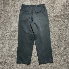 Vtg Sun Faded Pants Pleated Khakis Distressed Dockers 90s y2k Dark Gray 33×28