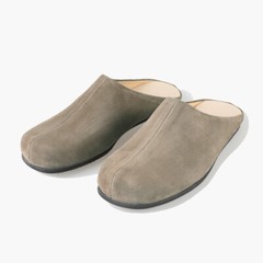 Firenze Atelier Men’s Handmade Beige Suede Mules & Slip-on Clogs Slippers Slides