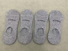4 pairs Women’s Marl Cushioned No Shows Socks Size Medium 8-10.5 Grey