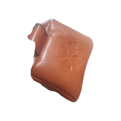 Patricia Nash Isla Italian leather oblong cosmetic Tan With Brass Studs Zippered