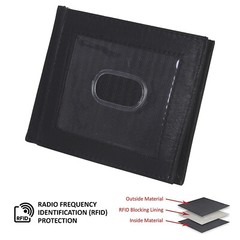Leatherboss Genuine Leather Outside ID Slot Credit Card Men Bifold Wallet, Black