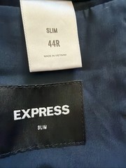 Express Men’s Tuxedo Blazer Regular Fit, Slim, Navy Blue, Size 44
