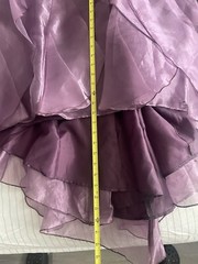 Vtg Y2k Gunne Sax Long Dress Asymmetrical Layered Train Bling Floral Fairy Sz 13